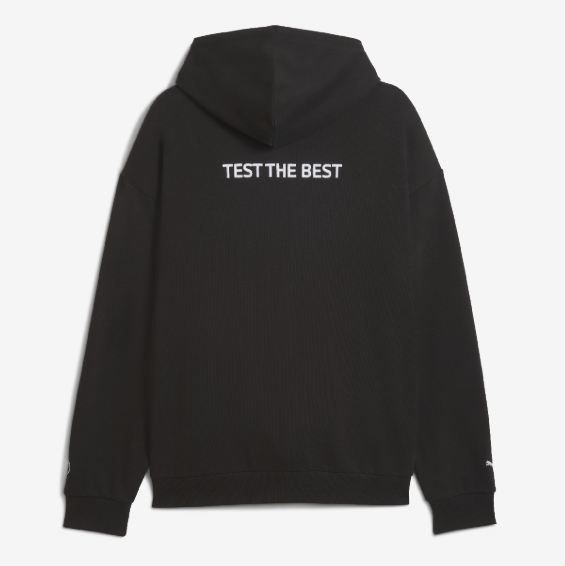 PUMA BMW 50 Years of 3 Series Unisex Slogan Hoodie Black Relaxed Fit