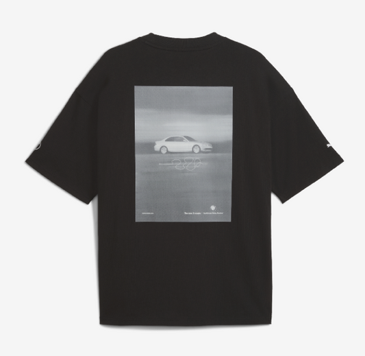 PUMA BMW 50 Years of 3 Series E46 Graphic Car Unisex T-Shirt Black Relaxed Fit