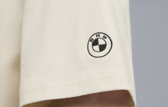 PUMA BMW 50 Years of 3 Series E21 Graphic Car Unisex T-Shirt Beige Relaxed Fit