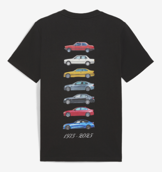 PUMA BMW 50 Years of 3 Series Graphic Car Unisex T-Shirt Relaxed Fit
