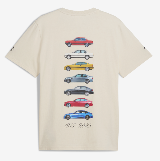 PUMA BMW 50 Years of 3 Series Graphic Car Unisex T-Shirt Relaxed Fit